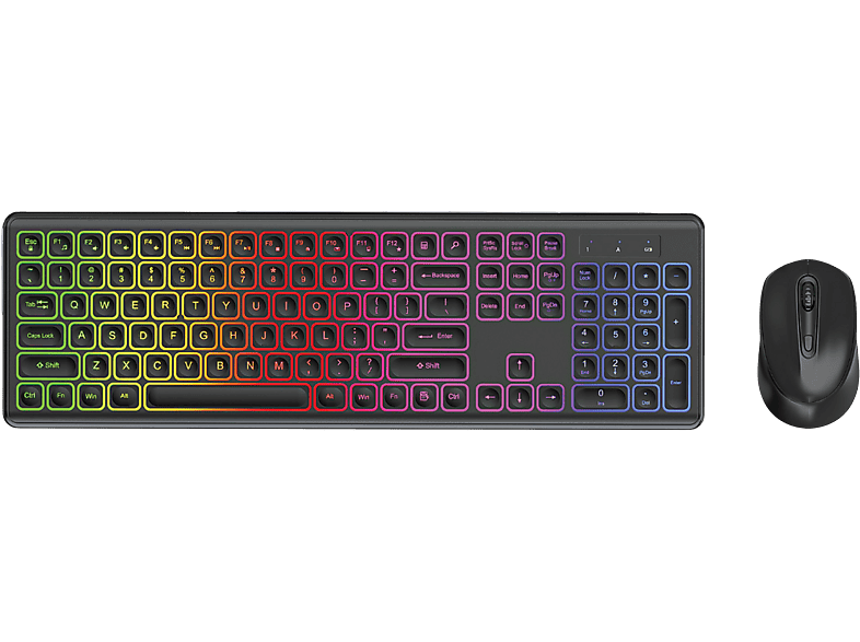 EVEREST KM-319BT 2.4G+BT1+BT2 Çoklu Cihaz Bağlantılı Q Set Kablosuz Klavye + Mouse Siyah