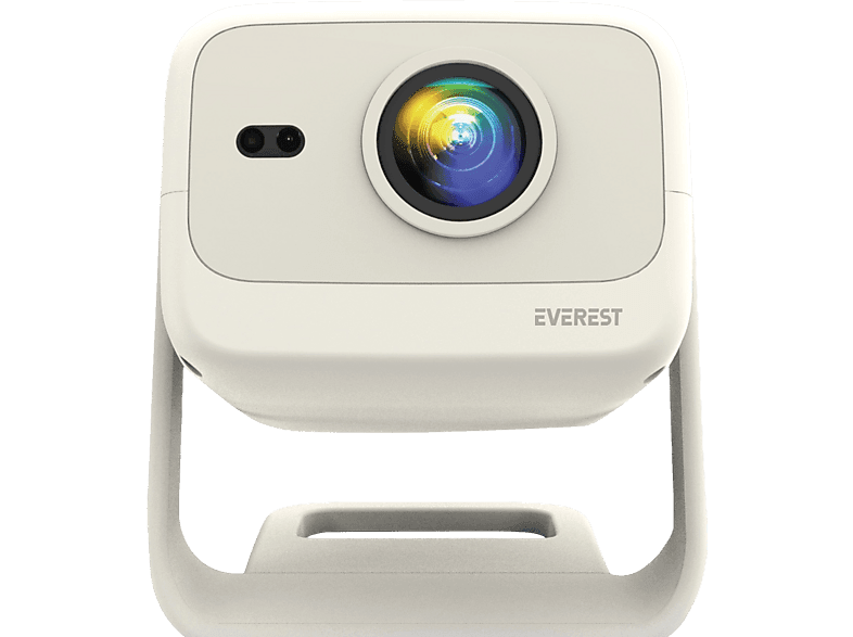 EVEREST PJ05 Adonis 4K Destekli Android 9.0 12.000 Lümen Otomatik Odaklanma Taşınabilir Projeksiyon Cihazı Krem