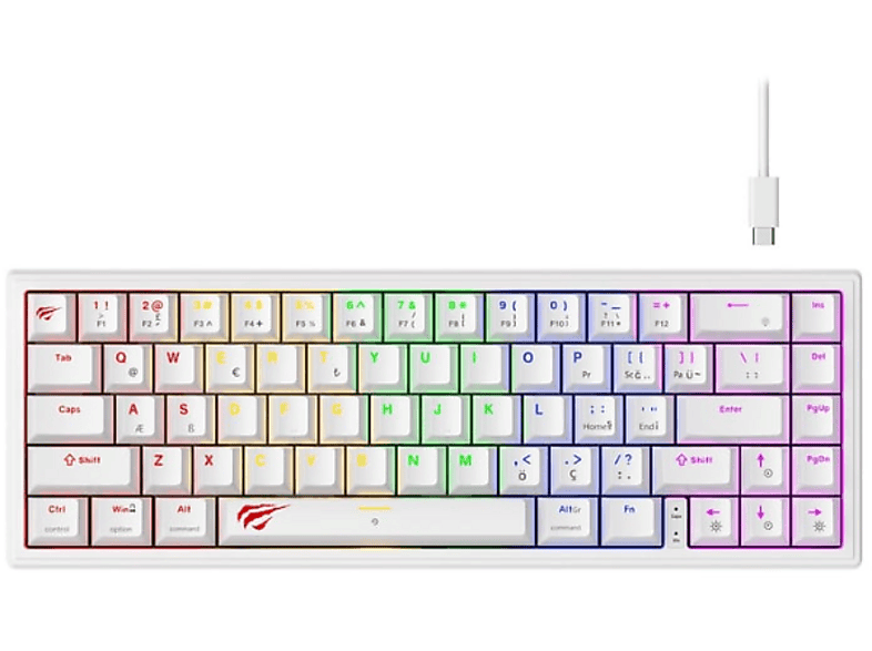 HAVIT KB874L %60 Mekanik Oyuncu Klavyesi Beyaz