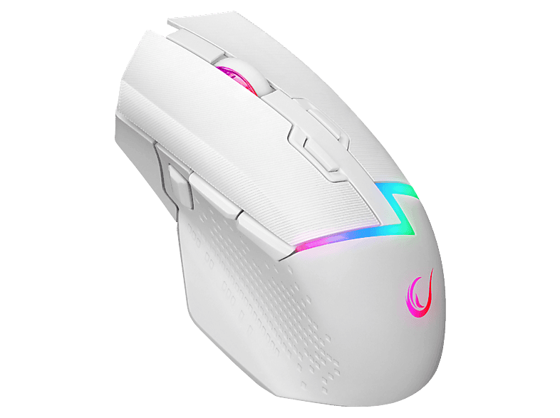 RAMPAGE Drop M3 V2 24000 DPI 3311 Sensör RGB Şarjlı Kablosuz 80 Milyon Huano Switch Gaming Mouse Beyaz