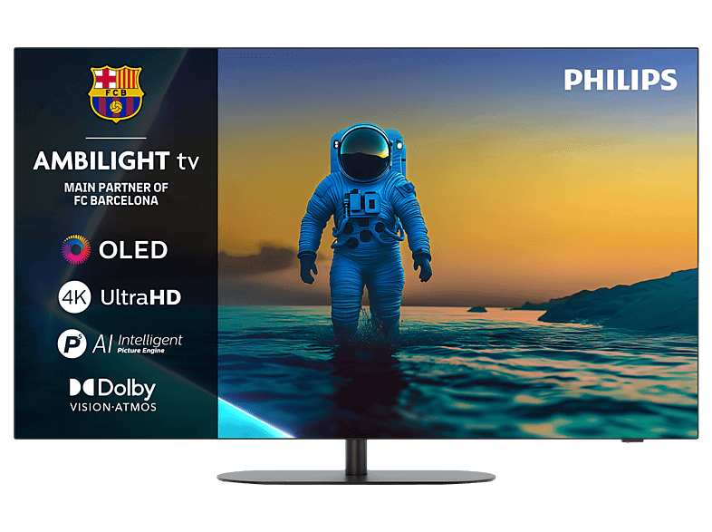 PHILIPS 55OLED810/12 55 inç 139 Ekran Uydu Alıcılı Smart 4K UHD Dolby Vision Dolby Atmos Google Ambilight OLED TV