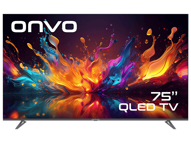 ONVO 75VQ90F3UA 75 inç 190 Ekran Uydu Alıcılı Smart 4K UHD QLED TV
