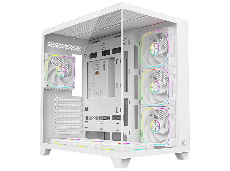 RAMPAGE Sealite 850W 80 Plus Bronze ATX/M-ATX 7x12cm ARGB Pwm Fan+Kumanda Oyuncu Kasası Beyaz