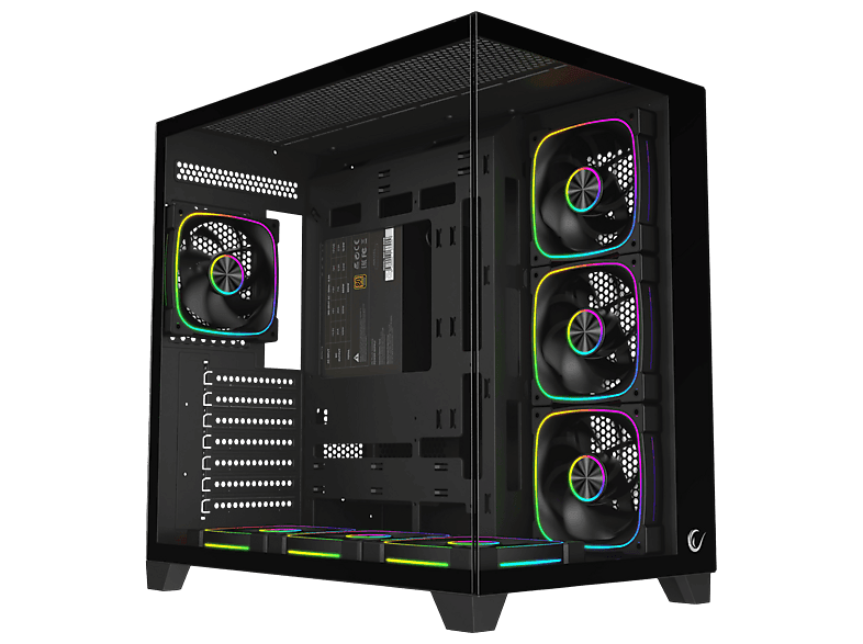 RAMPAGE Sealite 850W 80 Plus Bronze ATX/M-ATX 7x12cm ARGB Pwm Fan+Kumanda Oyuncu Kasası Siyah