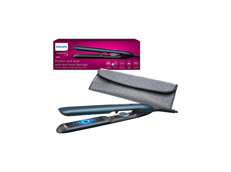 PHILIPS BHS732/00 7000 Serisi, Bukle Yapma, Argan Yağı Katkılı, İyonik Bakım, UV Koruması, Isıya Dayanıklı Saç Düzleştirici Kılıf Hediyeli