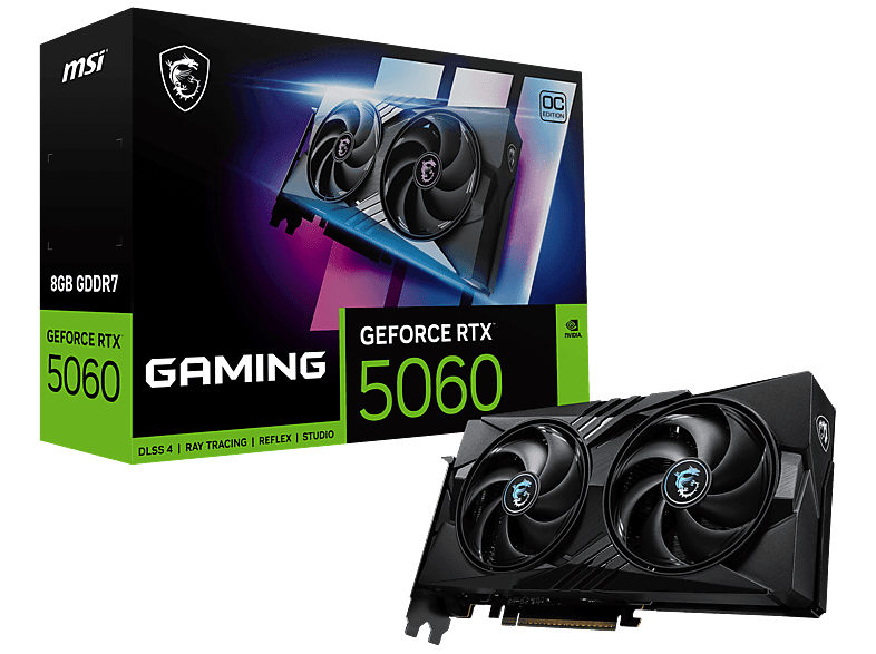 MSI Geforce RTX 5060 8G Gaming OC RTX5060 8GB GDDR7 128B DX12 PCIE 5.0 X16 (3XDP 1XHDMI) Ekran Kartı