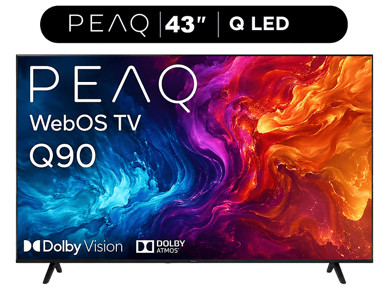 PEAQ 43Q90 43'' QLED Smart TV – WebOS İşletim Sistemli, Dahili Uydu Alıcılı Full HD TV
