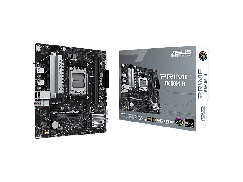 ASUS Prime B650M-R AMD B650 AM5 DDR5 7200 HDMI 2X M2 USB3.2 AURA RGB 2.5GBIT LAN MATX 96GB A Anakart