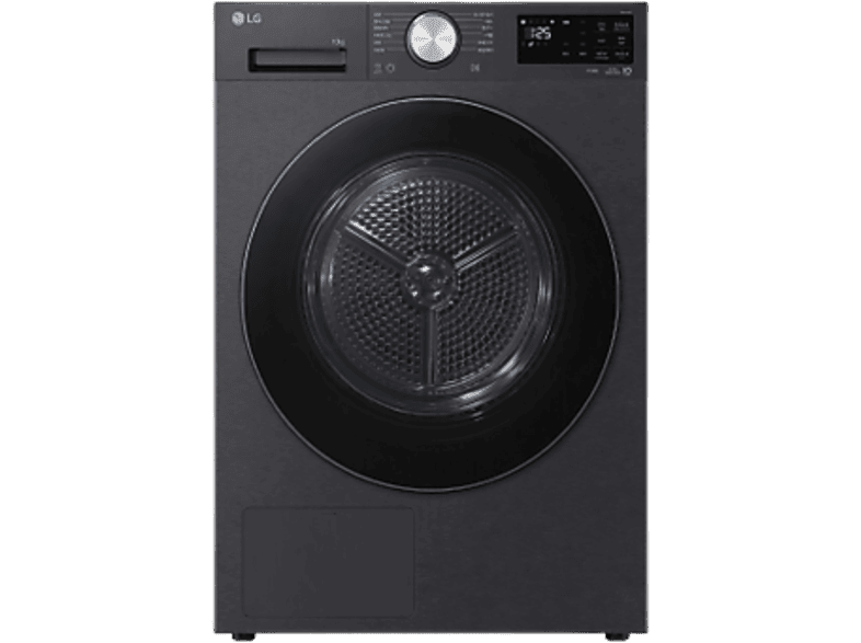 LG RH10X56V2NP C Enerji Sınıfı 10 kg Isı Pompalı Wi-Fi Kurutma Makinesi Siyah