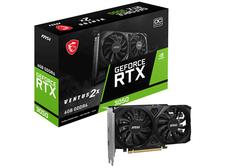 MSI VENTUS 2X E 6G OC GDDR6 96BIT 2XHDMI 1XDP GeForce RTX™ 3050 6 GB Ekran Kartı