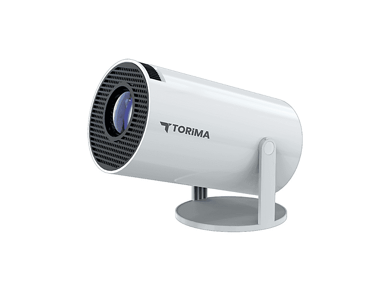 TORIMA HY300T Lite Bluetooth Android 11 Taşınabilir Ev Sineması Akıllı Projeksiyon Cihazı Beyaz