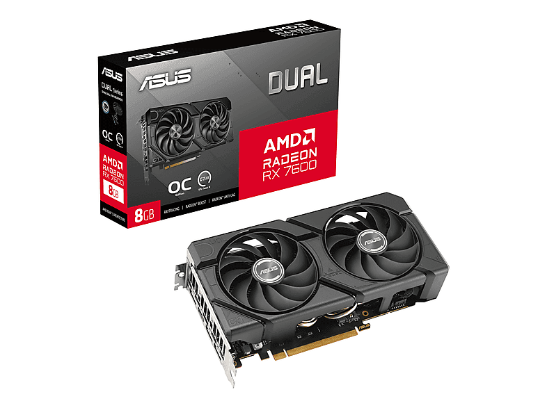 ASUS Dual EVO OC Edition GDDR6 128 Bit Radeon™ RX 7600 8 GB Ekran Kartı