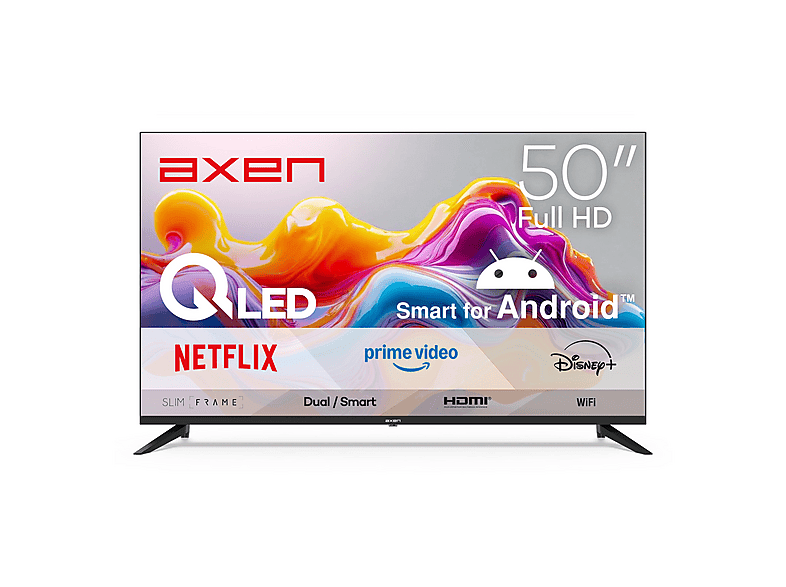 AXEN AX50QFPRL-A14S Uydu Alıcılı Android Smart 50 inç 126 cm Full-HD QLED TV