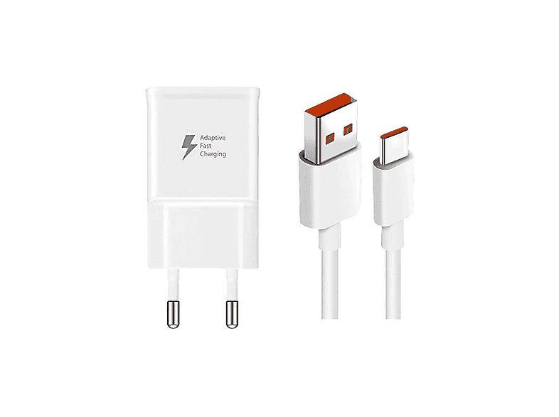 SAMSUNG TA20 Adaptec Fast Charge Hızlı UsbA to Type-C Kablo Hediyeli Seyahat Adaptörü Beyaz