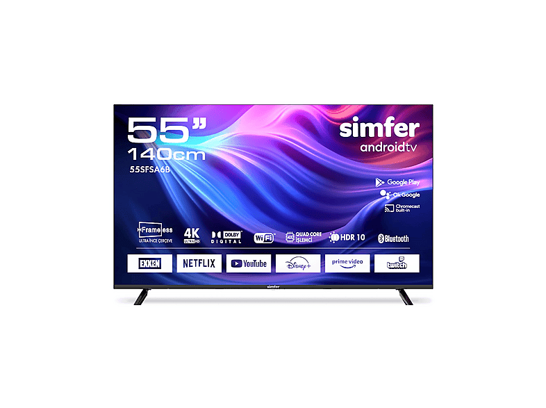 SIMFER 55SFSA6B Android LED 55 inç 140 cm 4K UHD TV