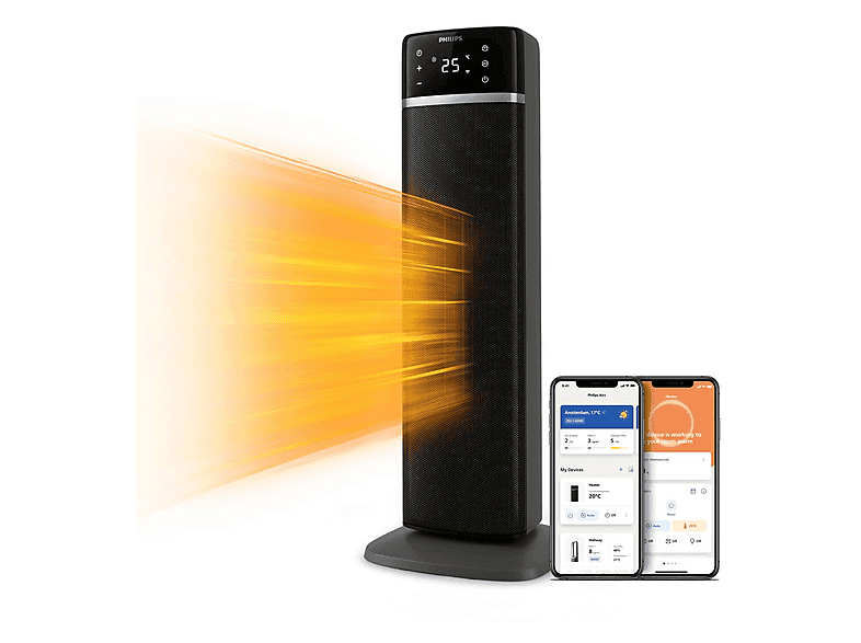 PHILIPS CX5120/11 Akıllı Kule Tipi Seramik 2000 W Fanlı Isıtıcı Siyah