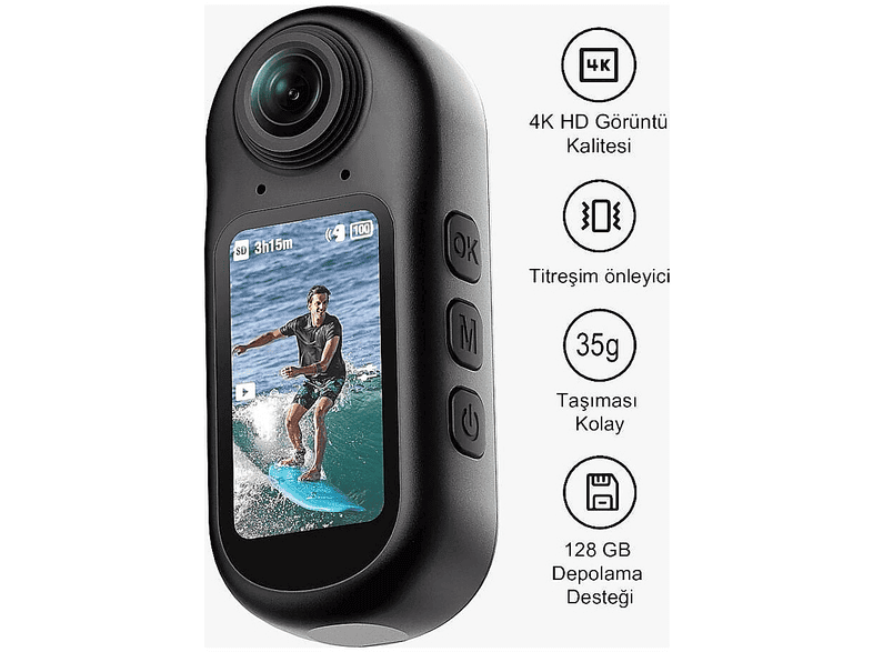 NEUTRON NTL-AC-01MD4K 4K Mini Aksiyon Kamerası