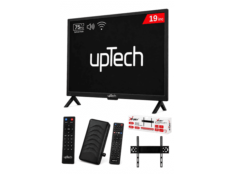 UPTECH Çanaklı Çanaksız Wi-Fi'li Uydu Alıcısı + TV Askı Aparatı Hediyeli 19 inç 48 cm Full-HD TV