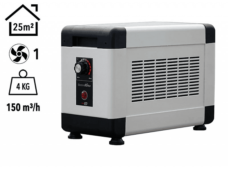 HEATBOX HBM2000K Mini Monofaze 2 kW Elektrikli Fanlı Isıtıcı Krem