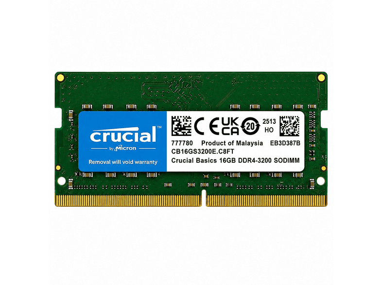 CRUCIAL CB16GS3200E Micron DDR4 3200MHz CL22 SODIMM Laptop Ram