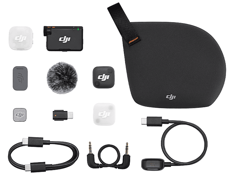 DJI Mic Mini 2 Kablosuz 1 TX + 1 RX Yaka Mikrofon Seti