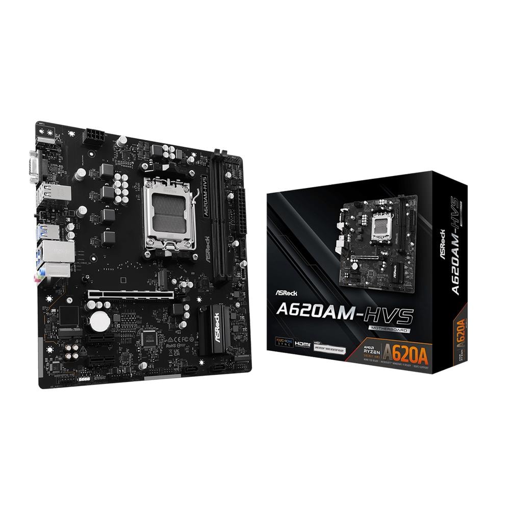 ASROCK A620AM-HVS AMD Soket AM5 DDR5 mATX 6800MHz (OC) M.2 Anakart