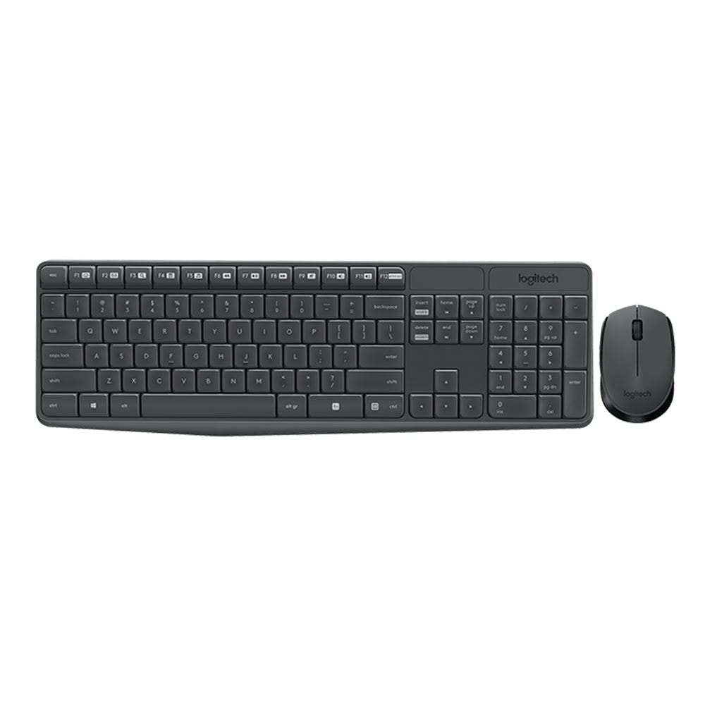 LOGITECH MK235 KABLOSUZ KLAVYE MOUSE SET-GRİ