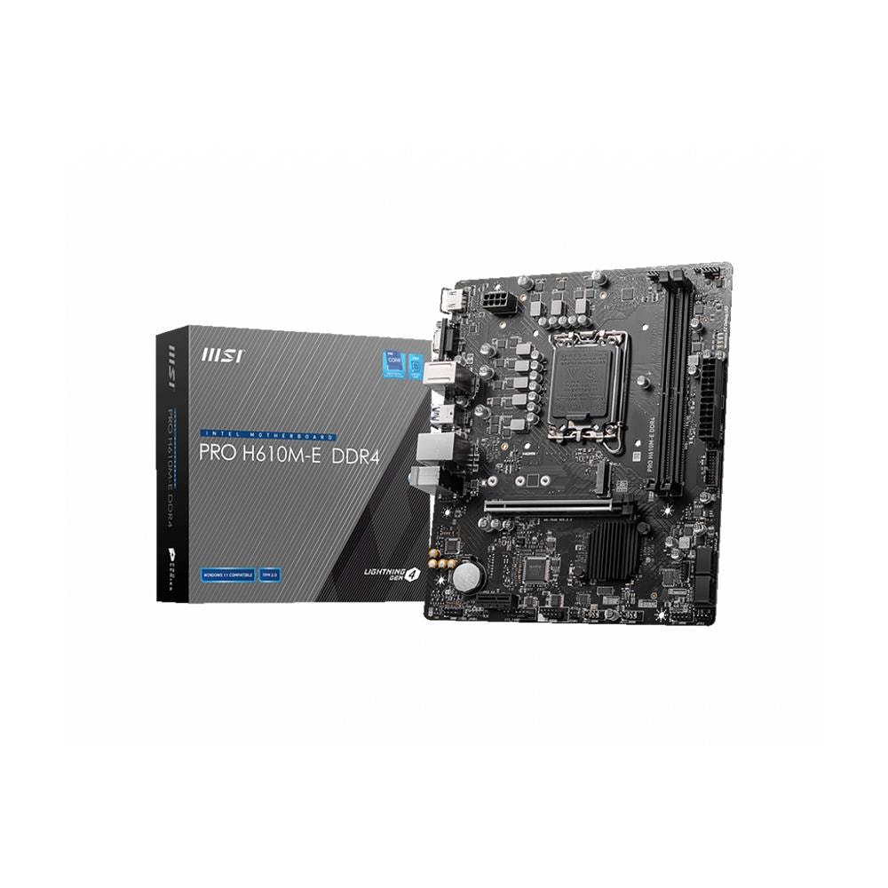 MSI PRO H610M-E DDR4 Intel H610 Soket 1700 3200MHz(OC) M.2 Anakart