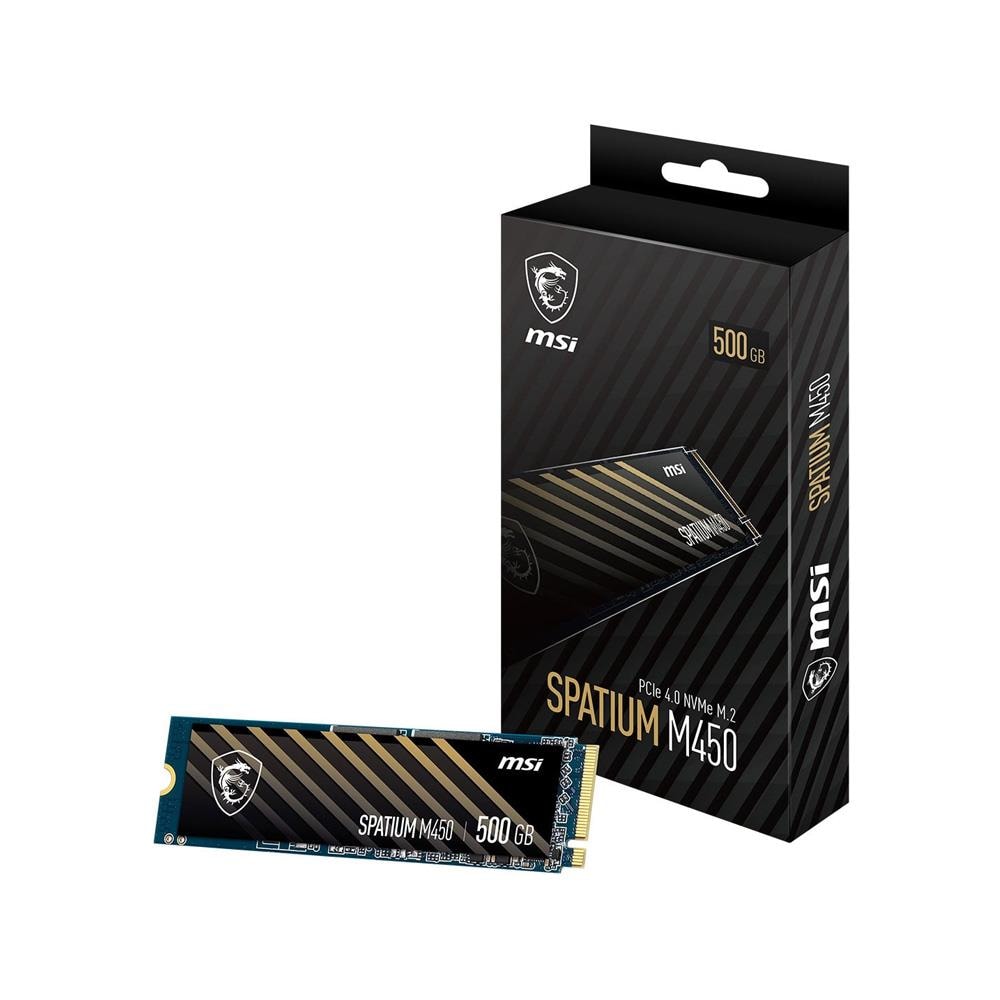 MSI SPATIUM M450 V1 PCIe 4.0 NVMe M.2 500GB SSD (3000MB Okuma / 2000MB Yazma)