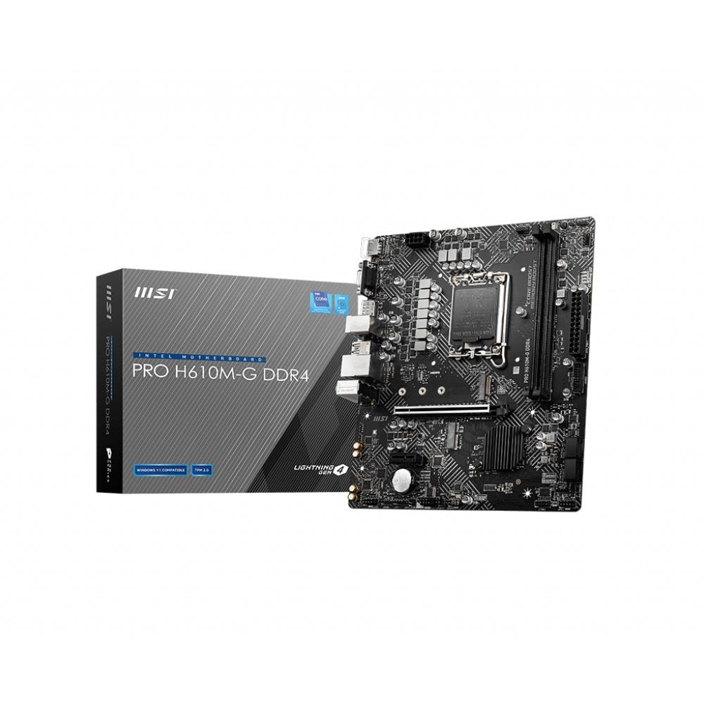MSI PRO H610M-G Intel H610 Soket 1700 DDR4 3200MHz (OC) M.2 Anakart