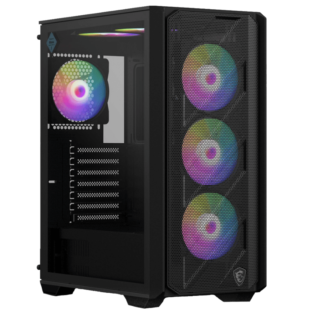 MSI MAG FORGE 141A B75 750W 80+ Bronze Tempered Glass RGB Siyah ATX Bilgisayar Kasası