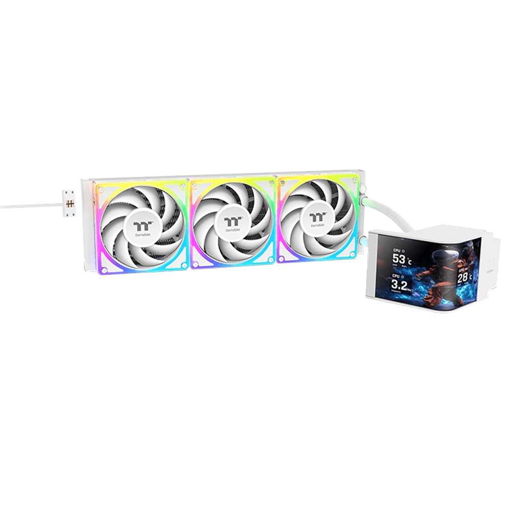 Thermaltake MAGCurve 360 Ultra 6,67" AMOLED Ekranlı 3x120mm ARGB Beyaz İşlemci Sıvı Soğutucu