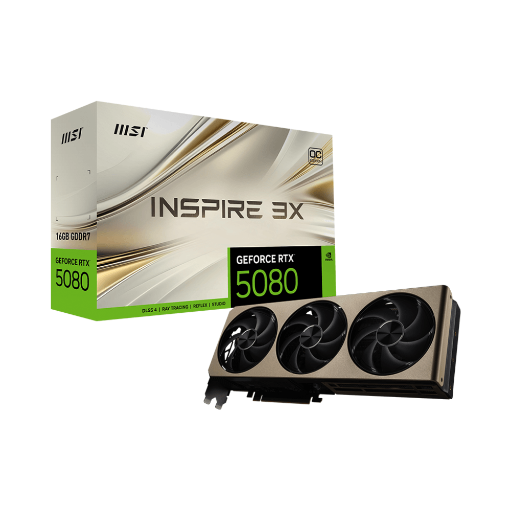 MSI GeForce RTX 5080 16G INSPIRE 3X OC GDDR7 DLSS 4 256 Bit Ekran Kartı