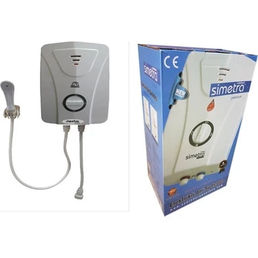 Simetra Premium Elektrikli Şofben 80694007 Güçlü Su Isıtma Kapasitesi ile Hızlı Isıtma