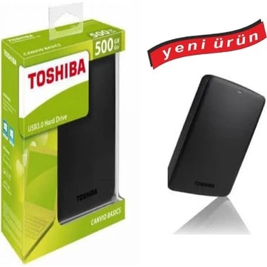 Toshiba Taşınabilir Disk - Taşınabilir Bellek - 500GB-USB 3.0 ve 2.0 - ( Kolay ve Hızlı Aktarım