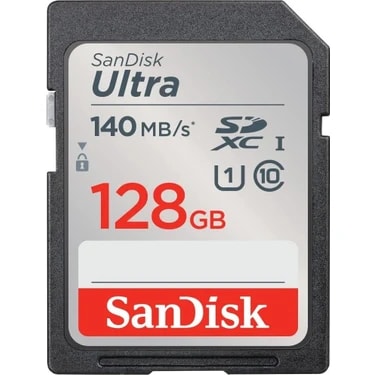 Sandisk Ultra 128GB 140MB/S Sdhc/sdxc Class 10 Uhs-I Hafıza Kartı