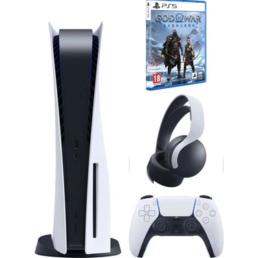 Sony Playstation 5 825 GB Beyaz + Pulse Kulaklık + God Of War Ragnarok Sürükleyici Oyun
