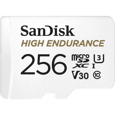 Sandisk High Endurance 256GB 100/40MB/S Microsdxc C10 V30 Adaptörlü Hafıza Kartı