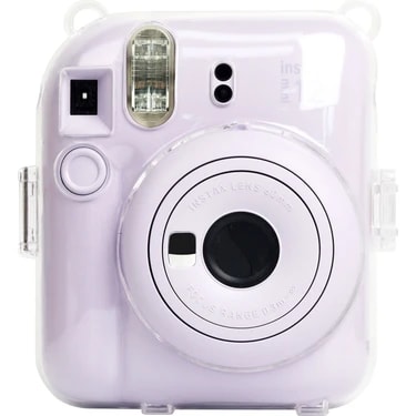 Fujifilm Instax Mini 12 Şeffaf Koruyucu Kılıf + 1 Adet Ayarlanabilir Omuz Askısı