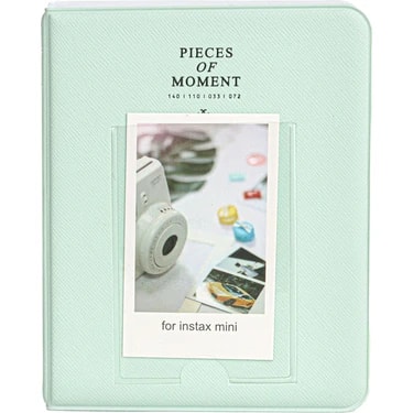 Fujifilm Instax Mini Film Uyumlu 64'lü Yeşil PVC Albüm Ekstra Koruma Sağlayan Fotoğraf