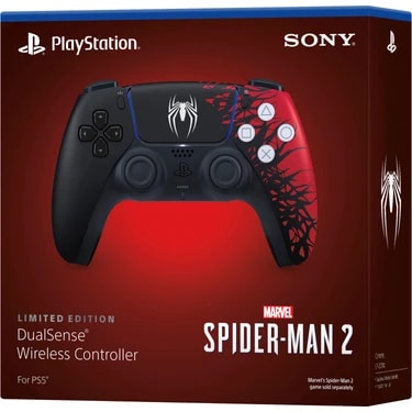 Sony DualSense Gamepad Spider-Man 2 Özel Tasarım Siyah Renkli Kontrol