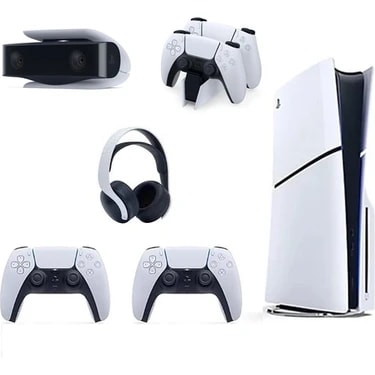 Sony Playstation 5 Slim + 2.Dualsense + Pulse 3D Kulaklık + Şarj Istasyonu +