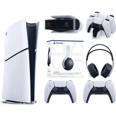Sony Playstation 5 Slim Dijital Edition 1 TB + 2 Dualsense +Şarj Istasyonu + Ps5 Kamera 3D