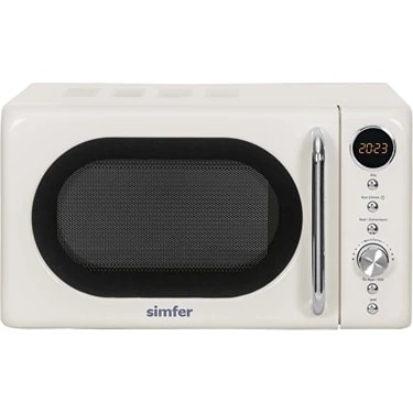 Simfer SK-4605 Retro Krem Mikrodalga Fırın 20 lt Kapasite 700 W Dijital Kontrol