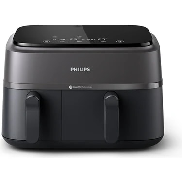 Philips 3000 Serisi Airfryer Çift Hazneli, Rapid Air Plus Teknolojisi, 8 Ayarlı Dijital Ekran,