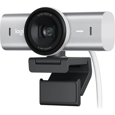 Logitech Mx Brio Ultra Hd 4K Gizlilik Kapaklı ve Mikrofonlu Yayın Web Kamerası, Açık
