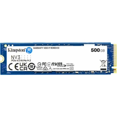 Kingston NV3 500GB M.2 NVMe PCIe 4.0 SSD 6000 MB/s Okuma 2200 MB/s Yazma