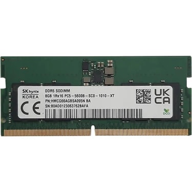 SK Hynix HMCG66AGBSA092N 8GB DDR5 Notebook Ram 5600MHz Yüksek Performanslı Hız ve