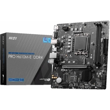 MSI Pro H610M-E 3200MHz DDR4 Soket 1700 M.2 HDMI VGA mATX