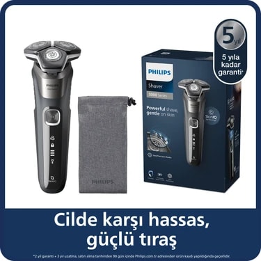 Philips 5000 Serisi Islak&Kuru Tıraş Makinesi, 360° Yüz kıvrımı başlıklar, Hassas